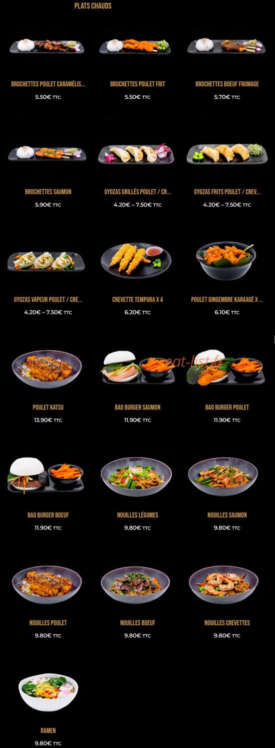 Sayto Sushi — carte page 12