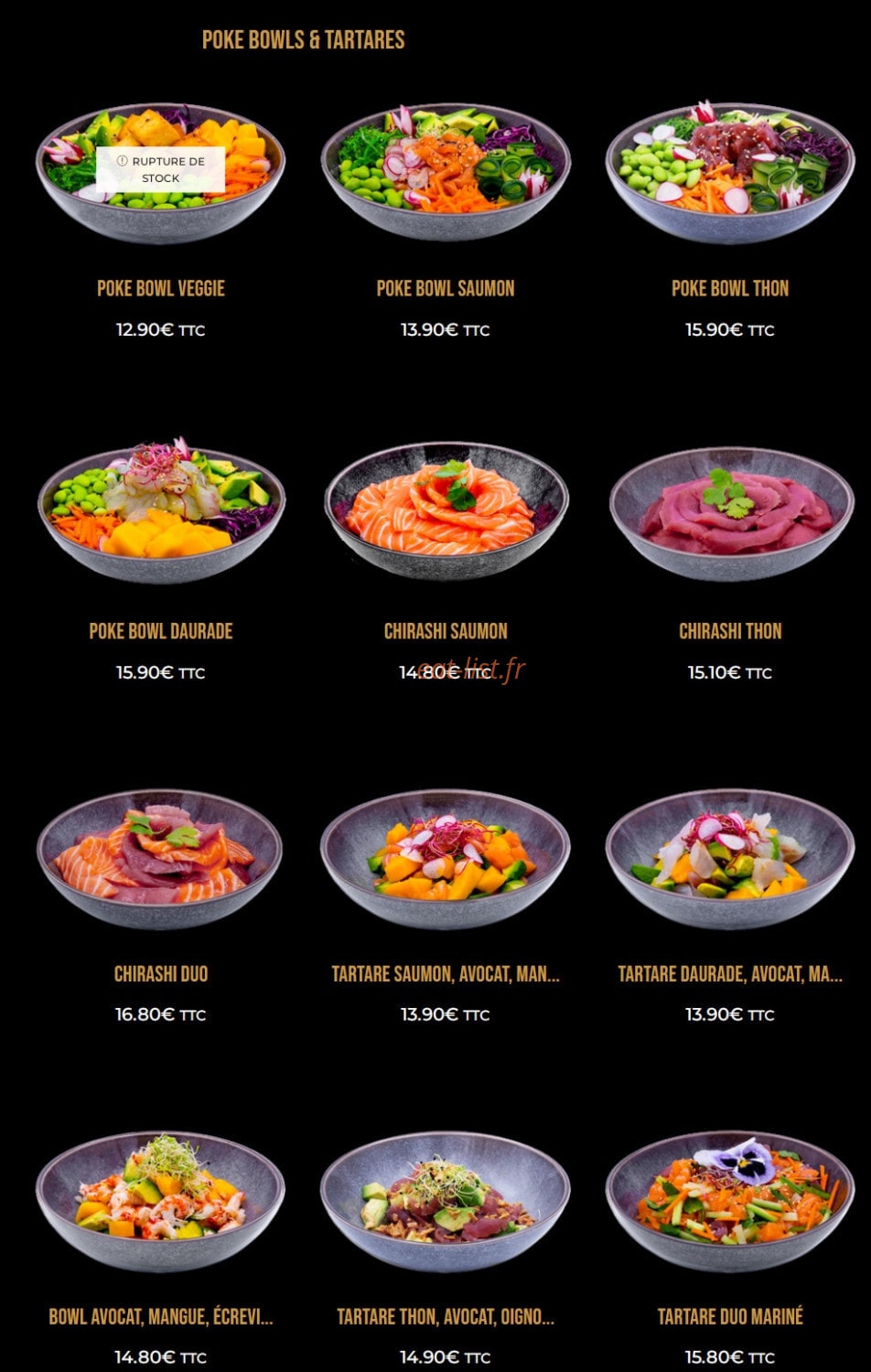 Sayto Sushi — carte page 3