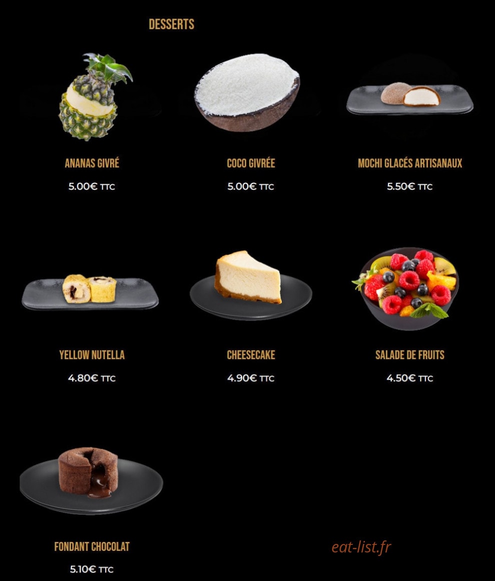 Sayto Sushi — carte page 14