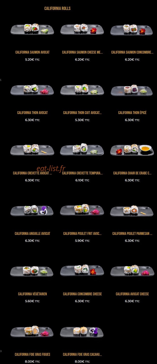 Sayto Sushi — carte page 8