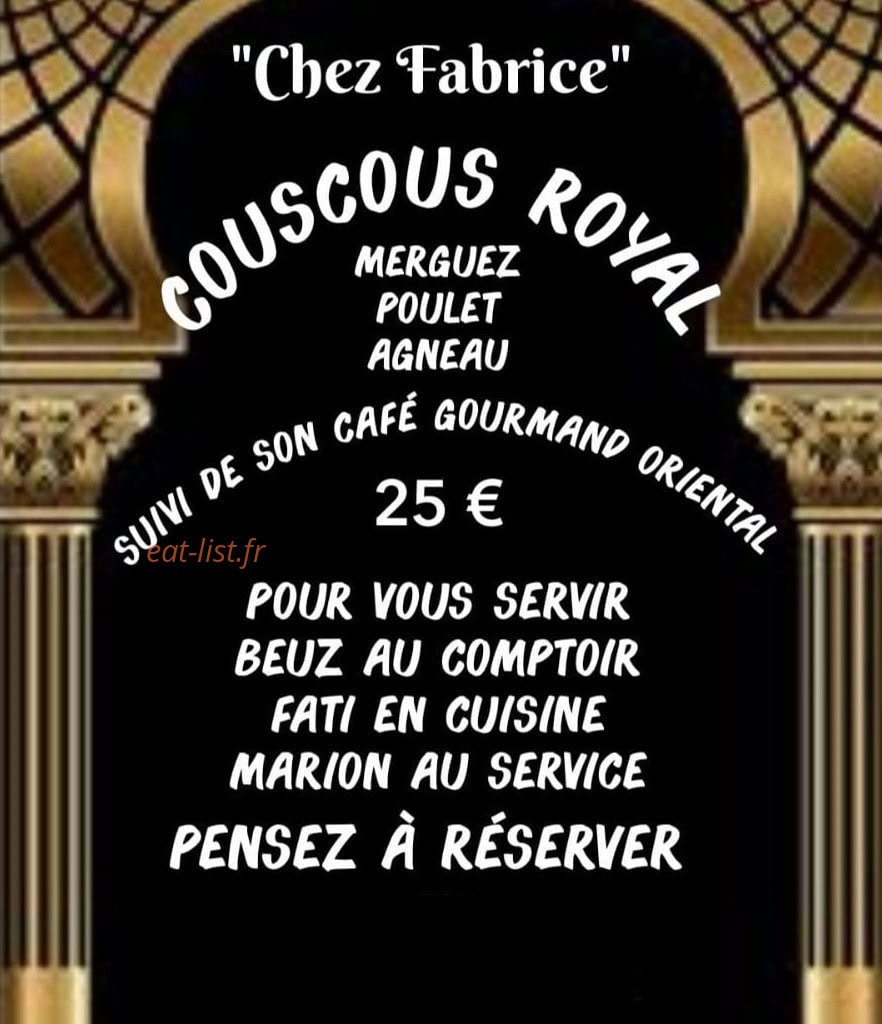 Chez Fabrice — carte page 1