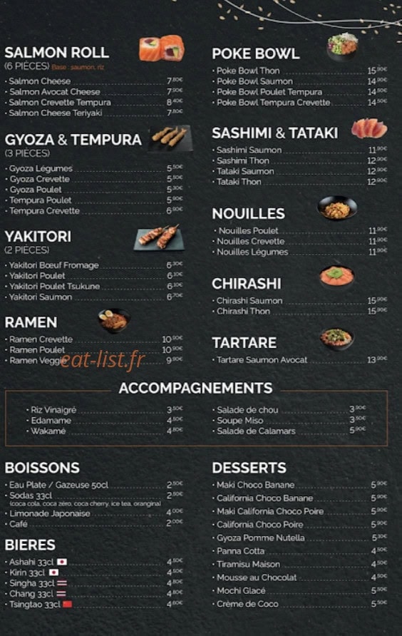 Hô Sushi — carte page 4
