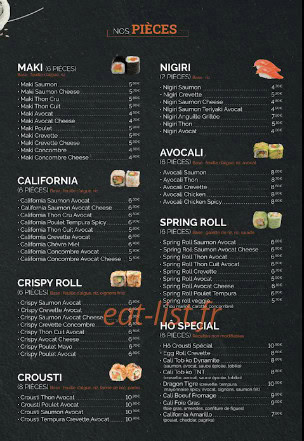 Hô Sushi — carte page 2