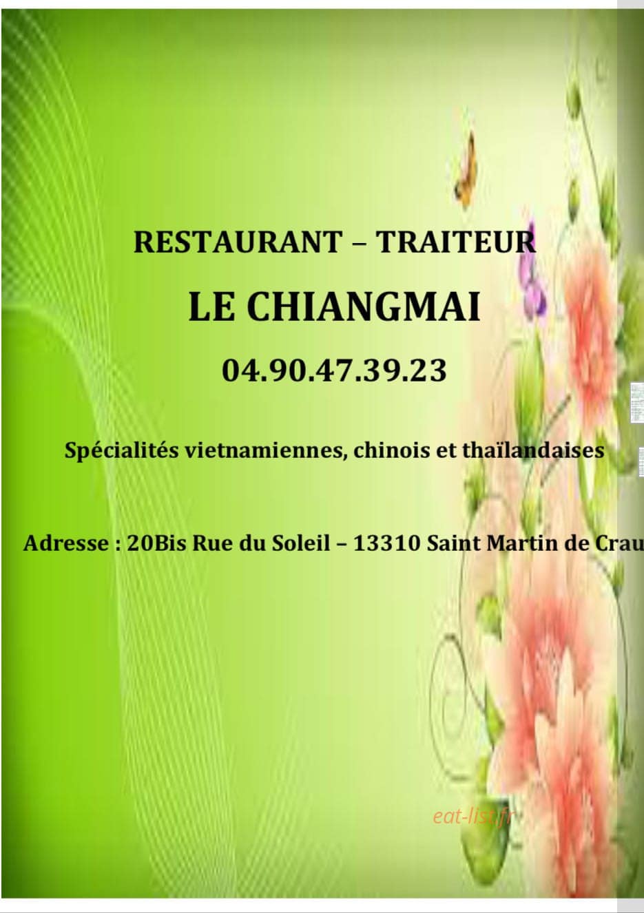Le chiangmai — carte page 1