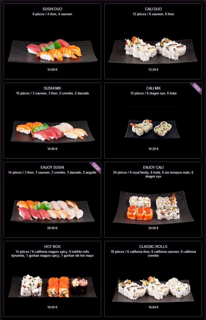 Enjoy Sushi — carte page 9