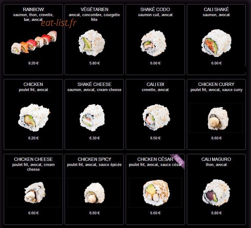 Enjoy Sushi — carte page 4