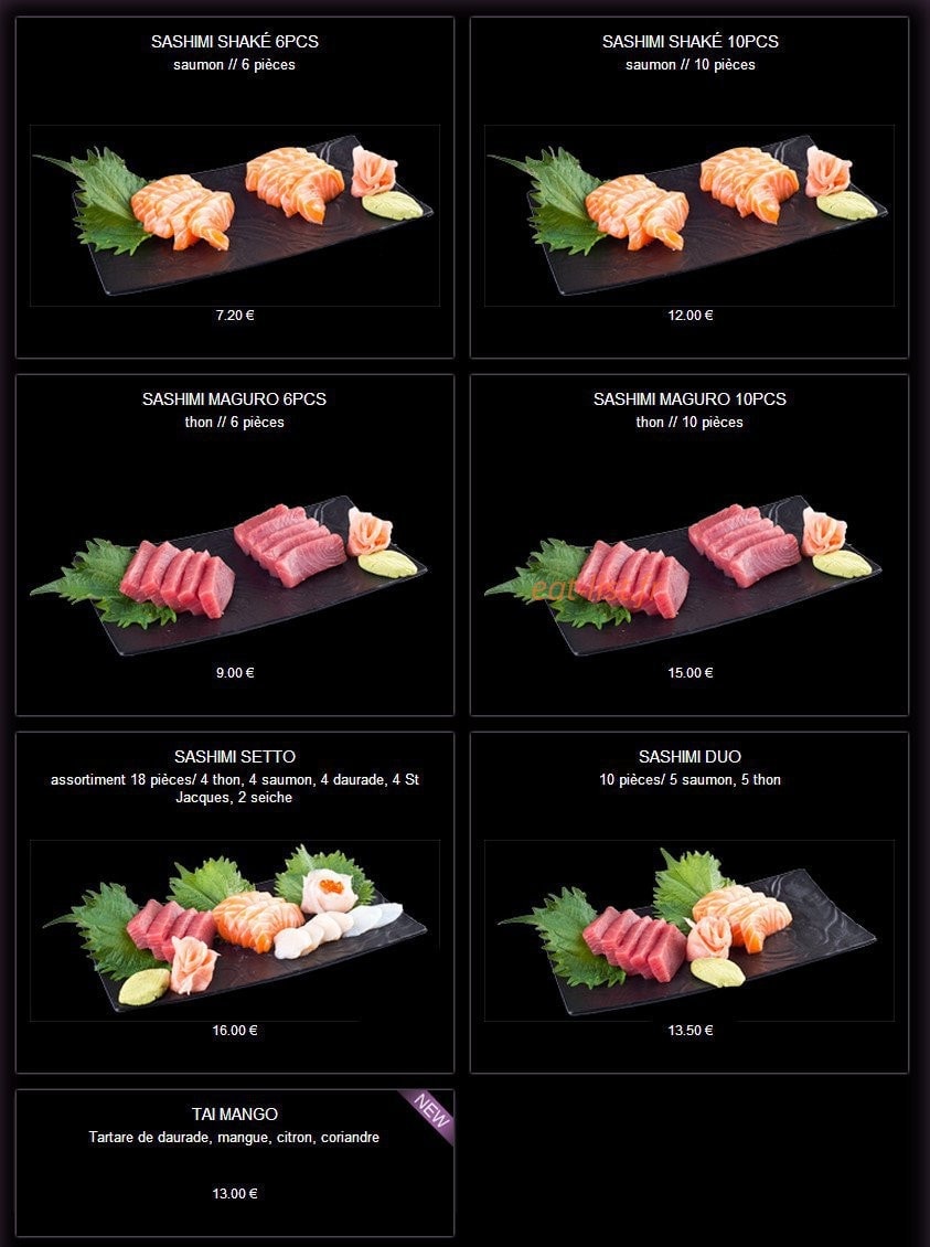 Enjoy Sushi — carte page 16