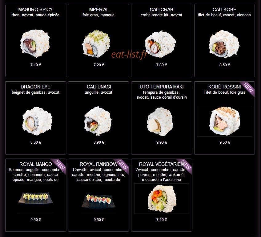 Enjoy Sushi — carte page 5