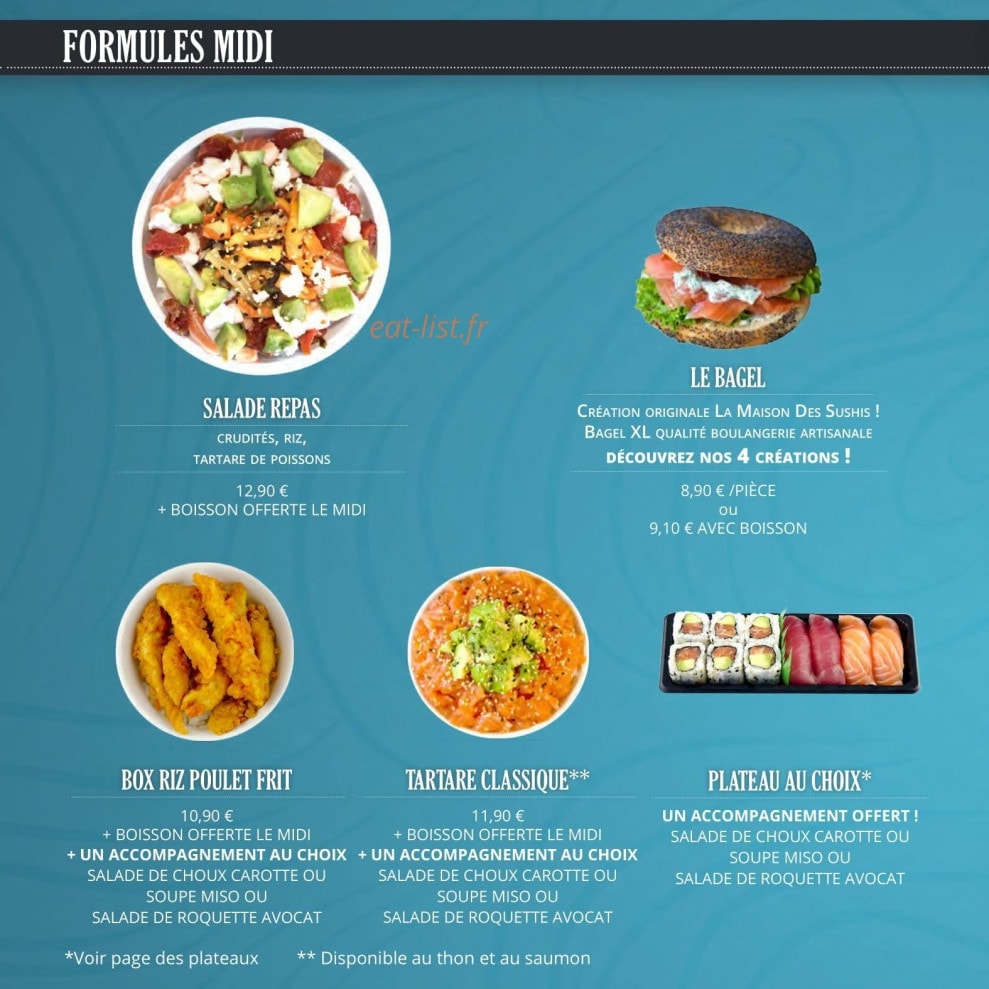 La Maison Des Sushis — carte page 4