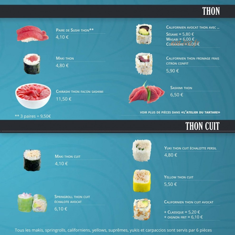 La Maison Des Sushis — carte page 15