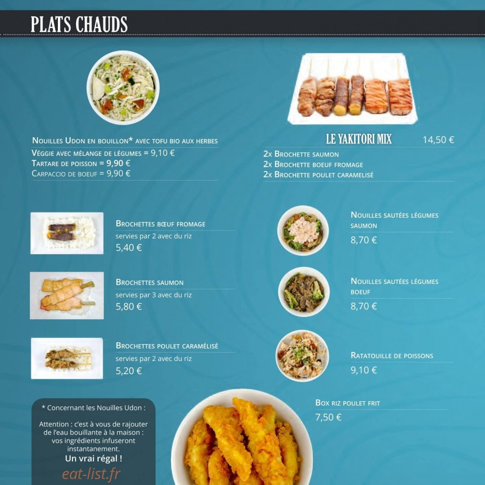 La Maison Des Sushis — carte page 6