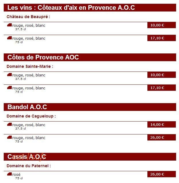 La terrasse — carte page 6
