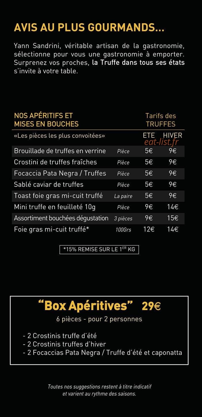 La truffe dans tous ses états — carte page 2