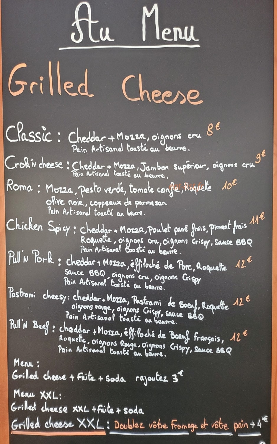 Surf'N Burger — carte page 2