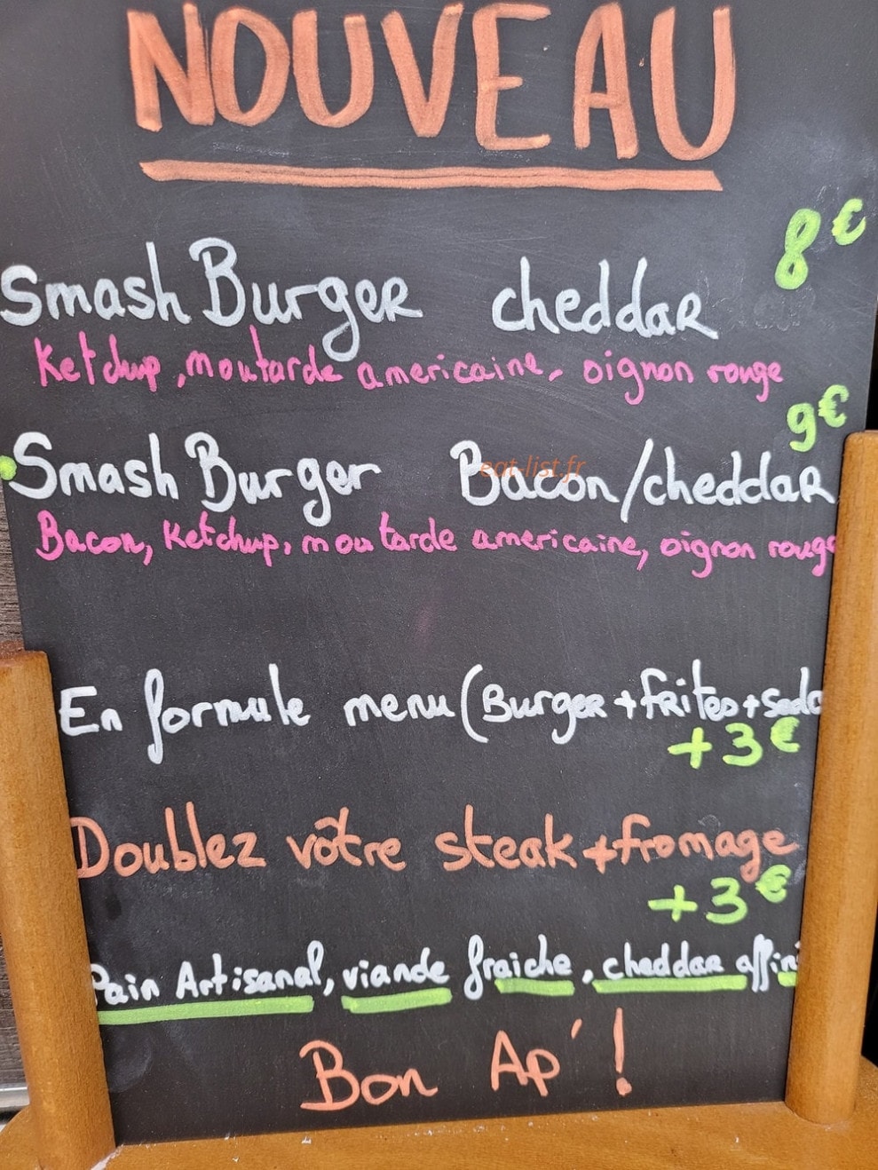 Surf'N Burger — carte page 3