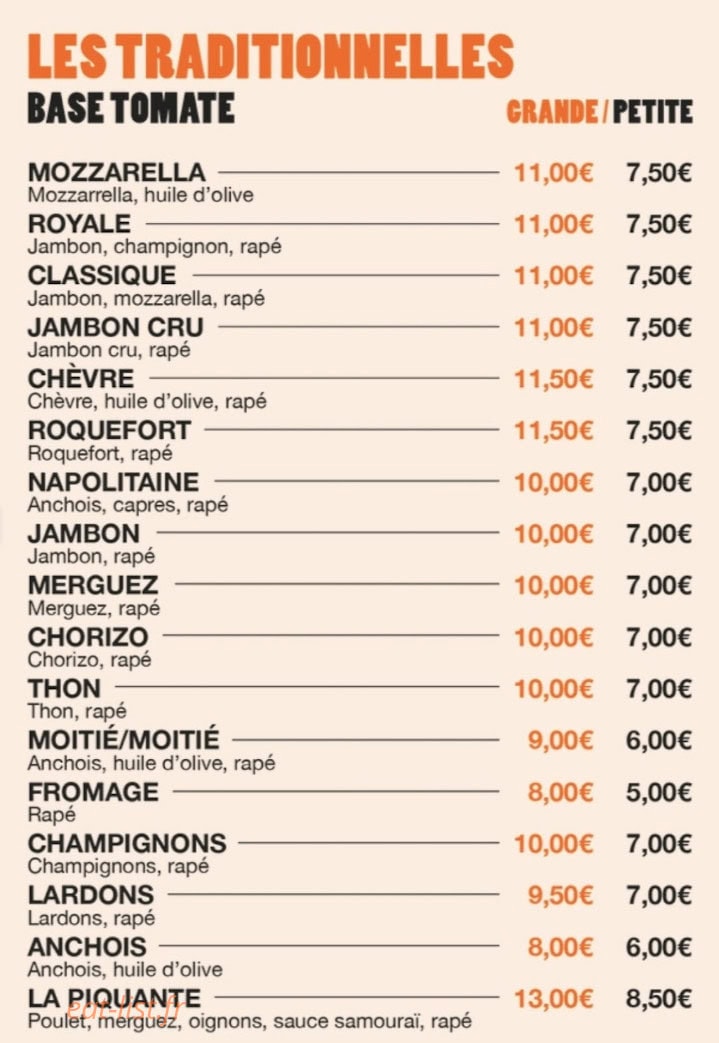 Chez Fabio — carte page 1