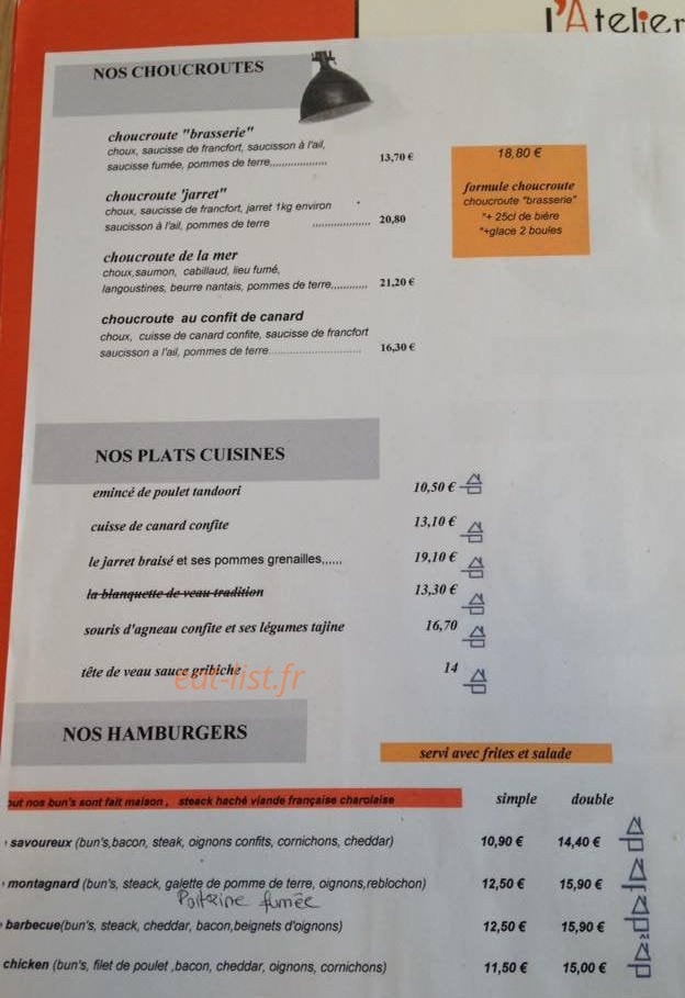 L'Atelier — carte page 3