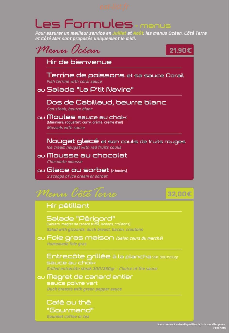 Le Sloop — carte page 14
