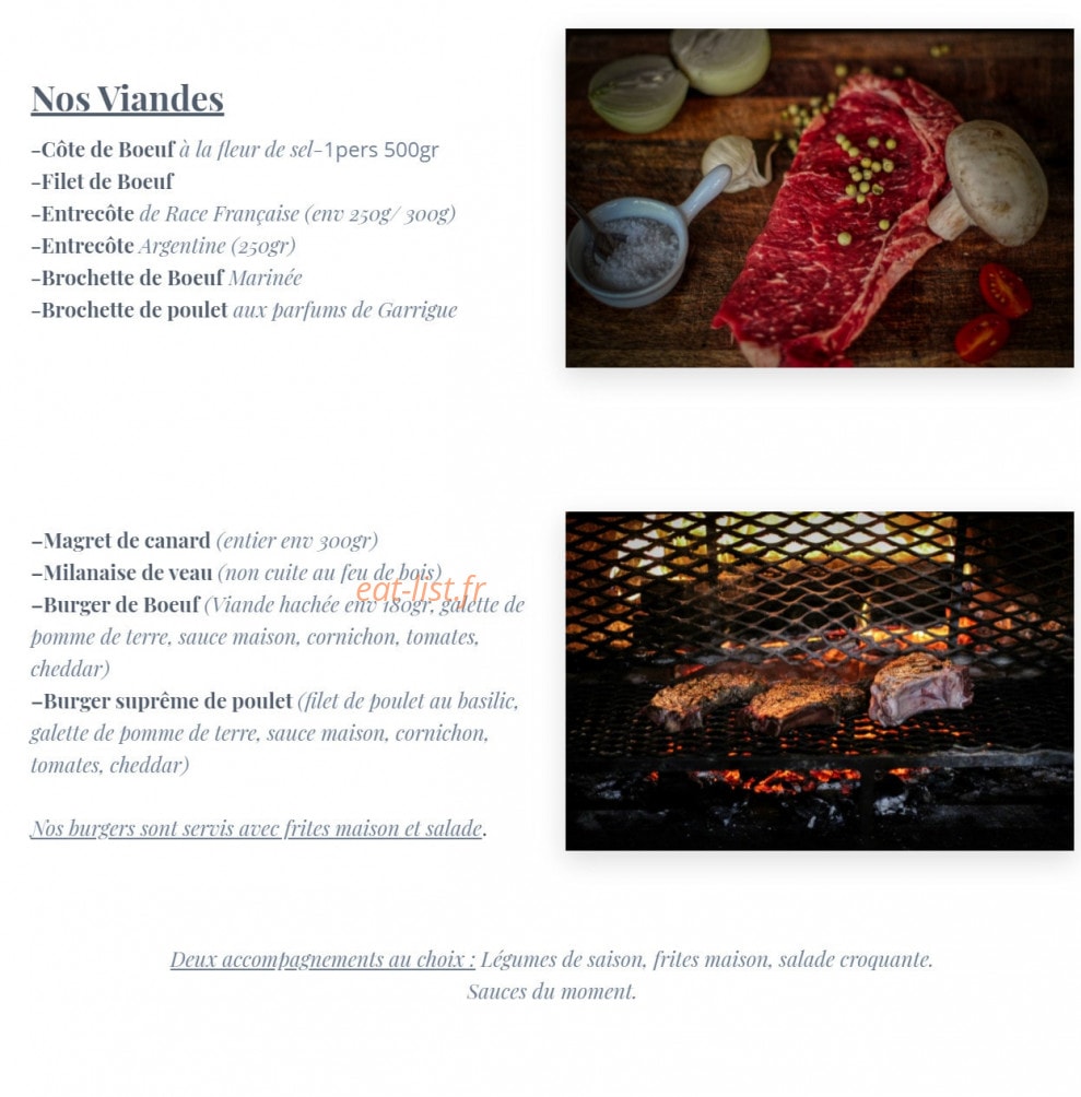 Coté braise — carte page 1