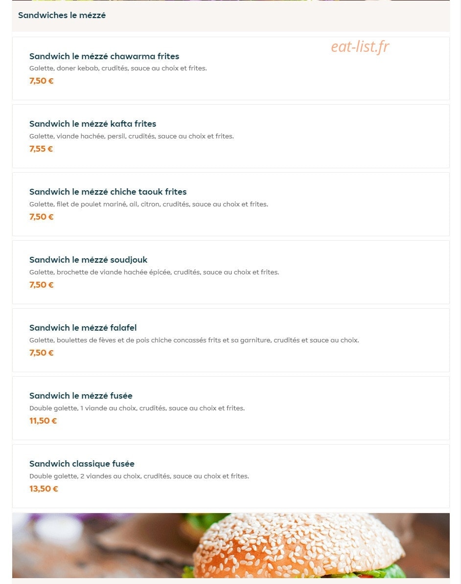 Le Mezze — carte page 3