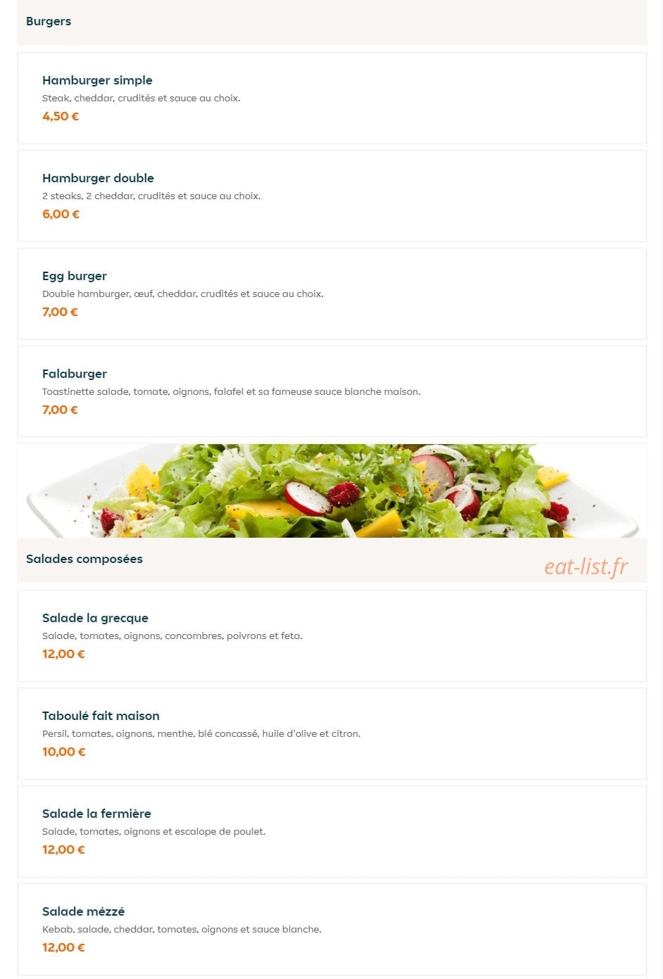 Le Mezze — carte page 4