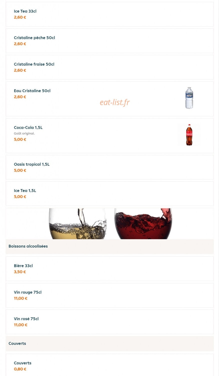 Le Mezze — carte page 8