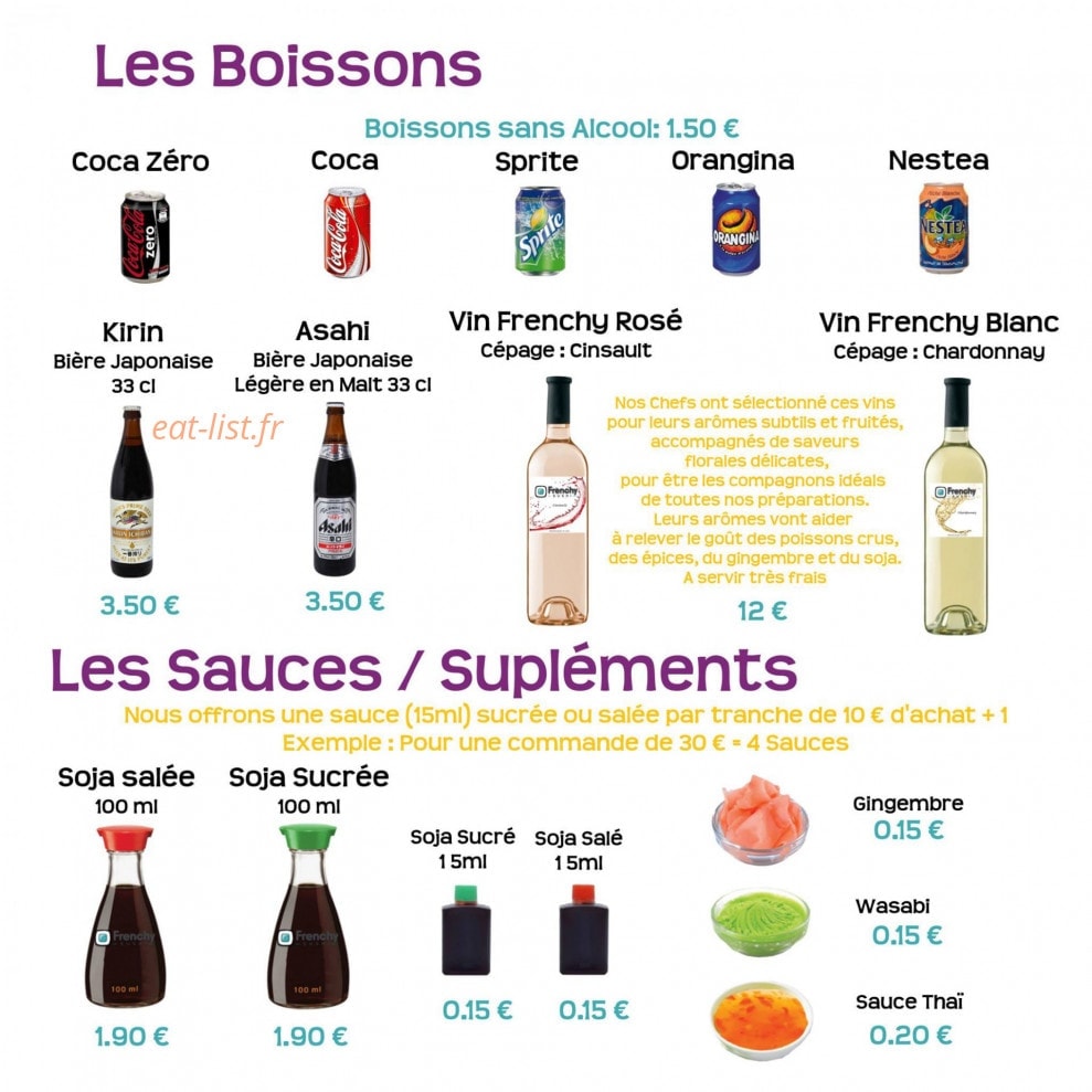 Frenchy Sushi — carte page 19