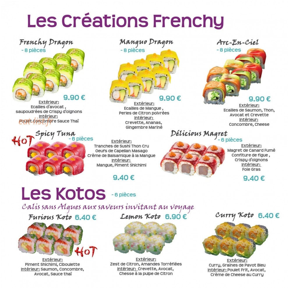 Frenchy Sushi — carte page 10