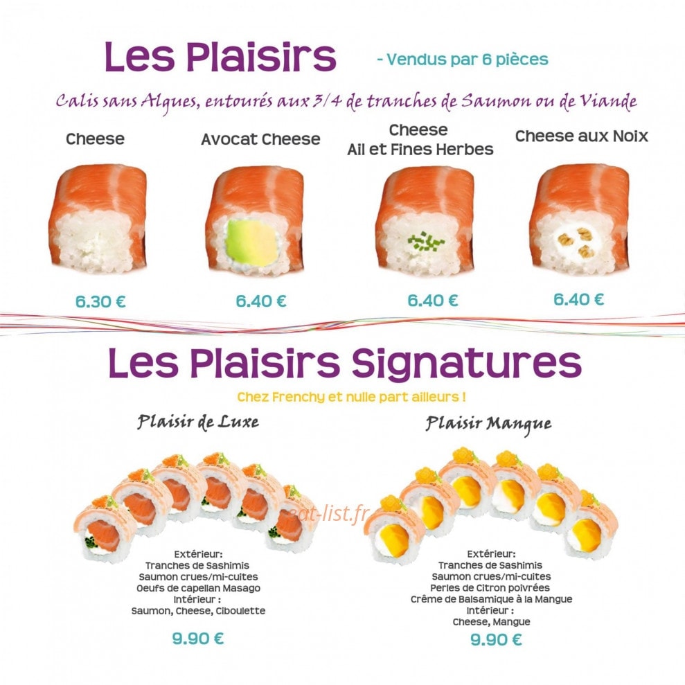 Frenchy Sushi — carte page 9