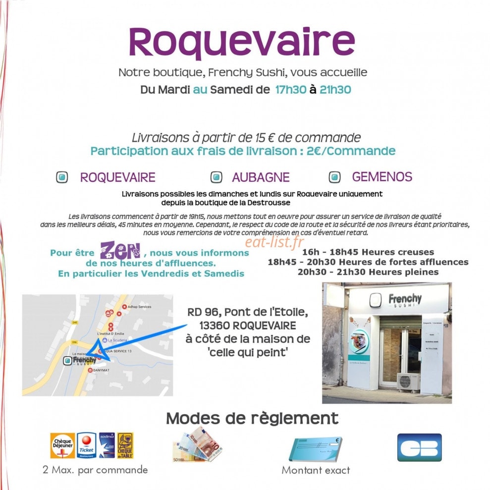 Frenchy Sushi — carte page 20