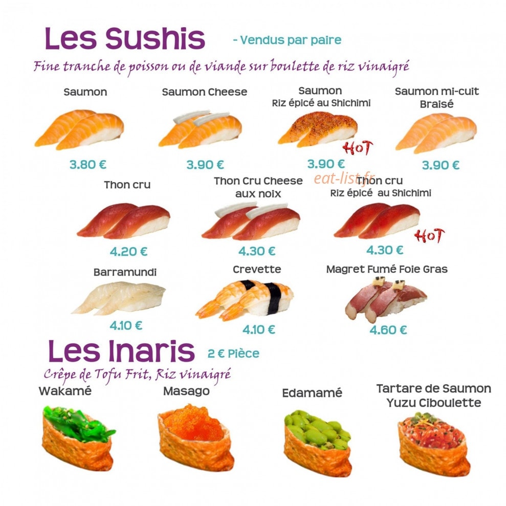 Frenchy Sushi — carte page 12