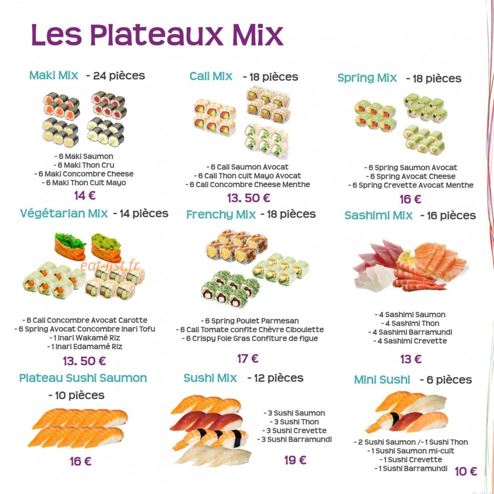 Frenchy Sushi — carte page 2