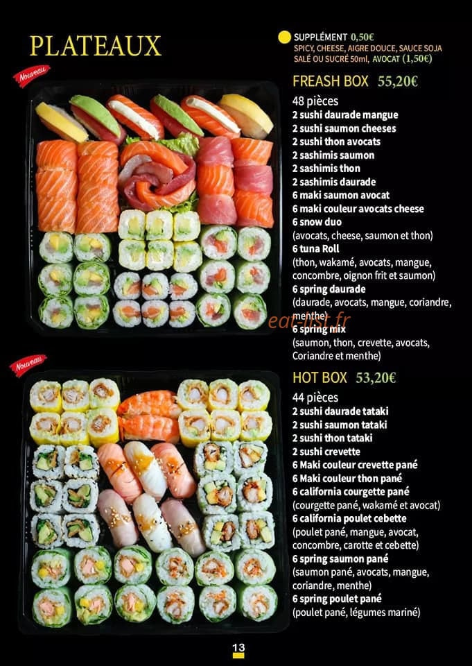LS Sushi — carte page 7