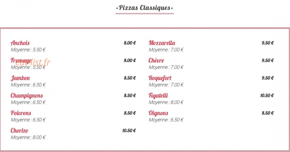 Marcel pizza — carte page 2