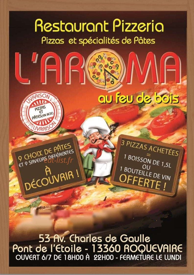 Pizzeria L'Aroma — carte page 1
