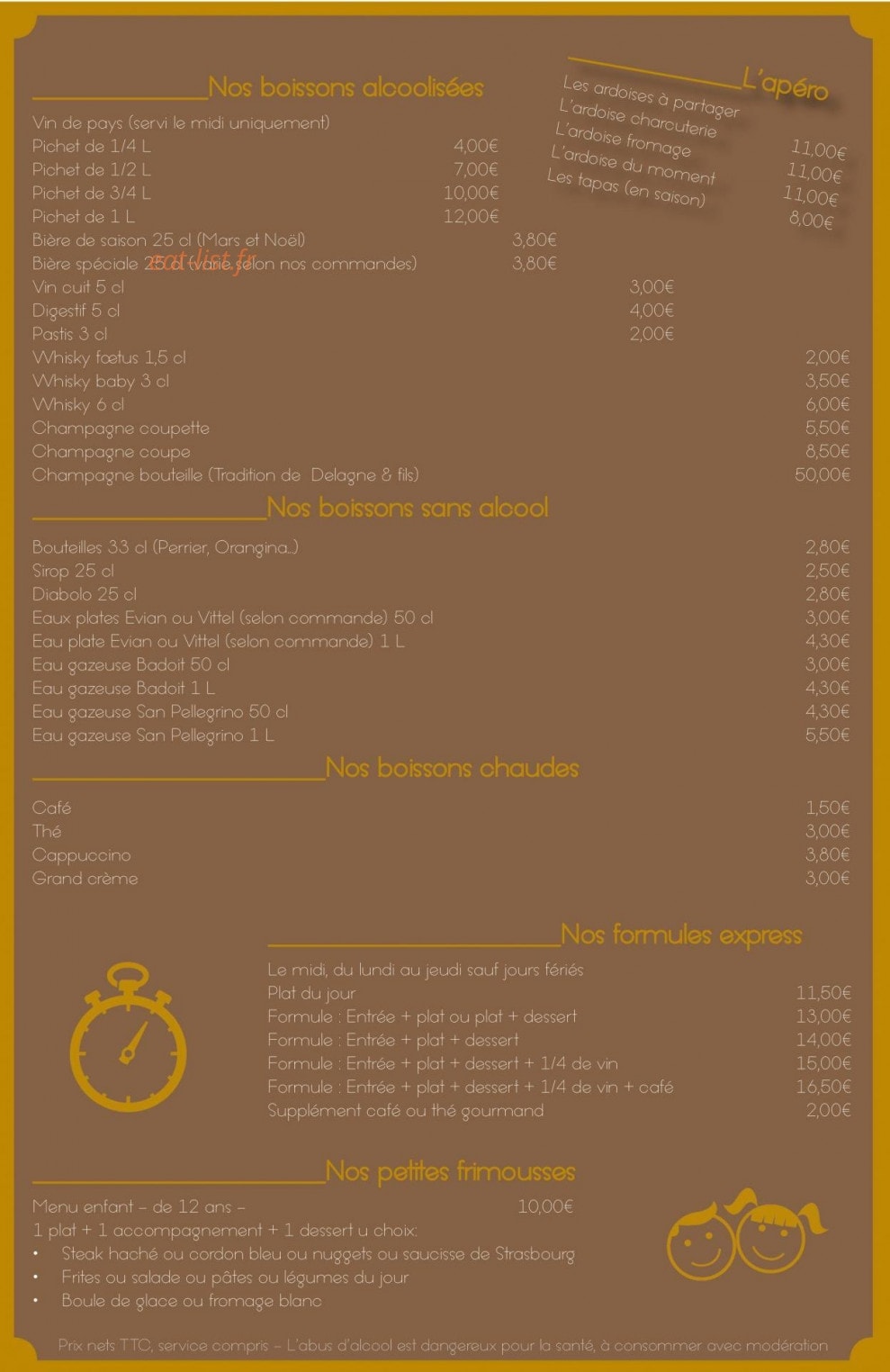 Café de la Poste — carte page 1