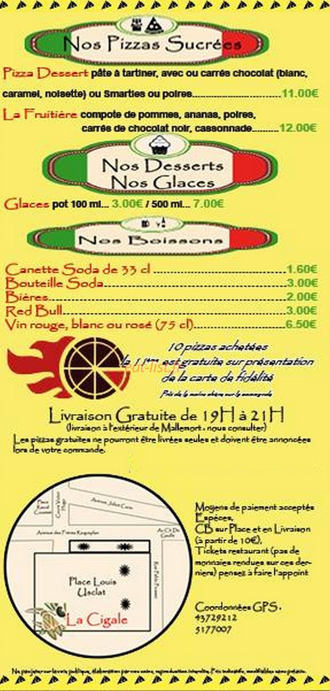 La Cigale — carte page 5
