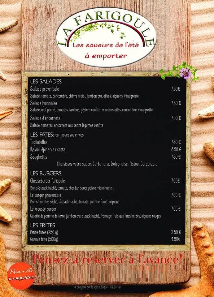 La farigoule — carte page 2