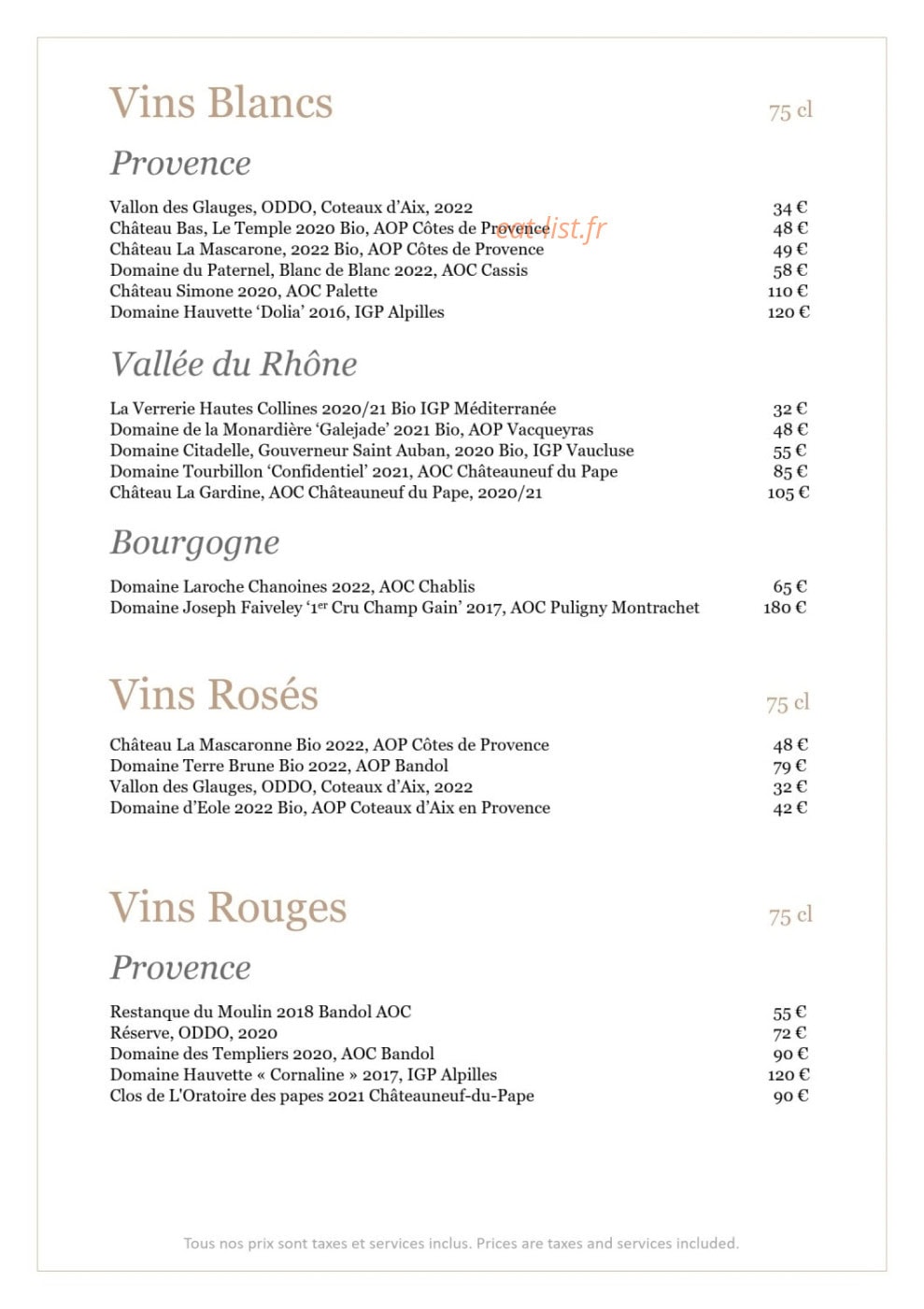 La table du Moulin — carte page 7