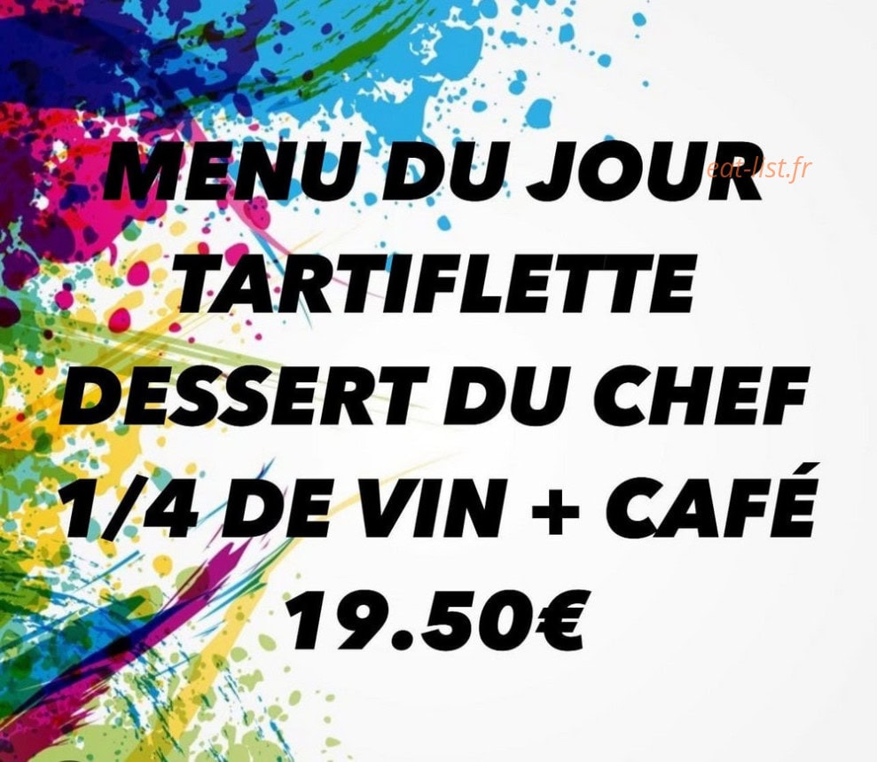 Le Bistro de l'église — carte page 1