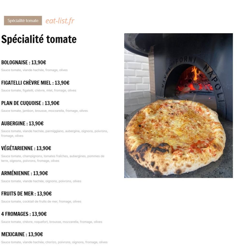 Pizza 400 — carte page 2