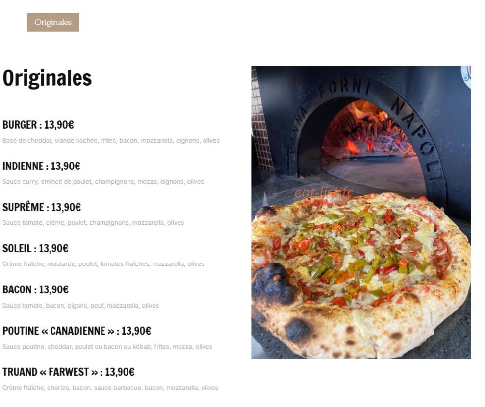 Pizza 400 — carte page 4