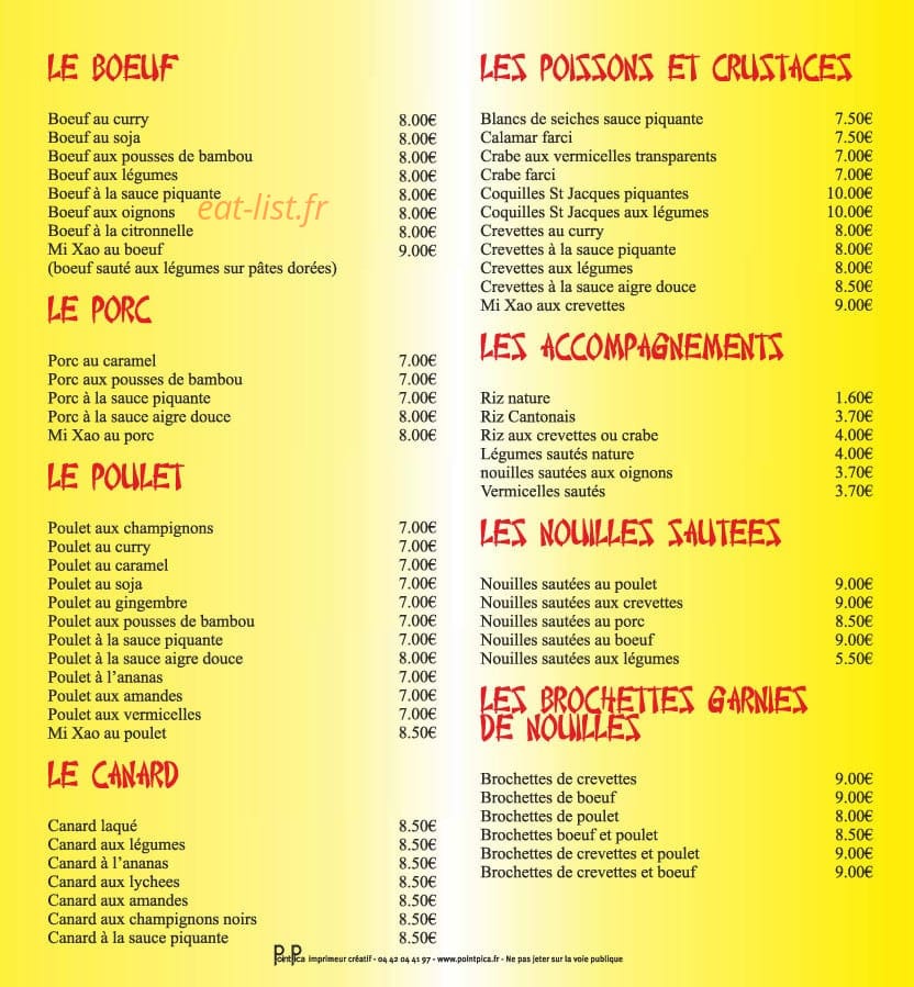 Phi-long Sushi — carte page 7
