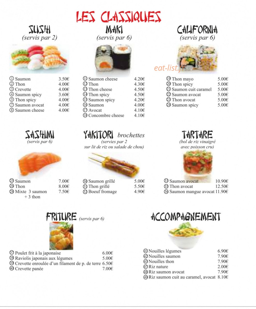 Phi-long Sushi — carte page 2
