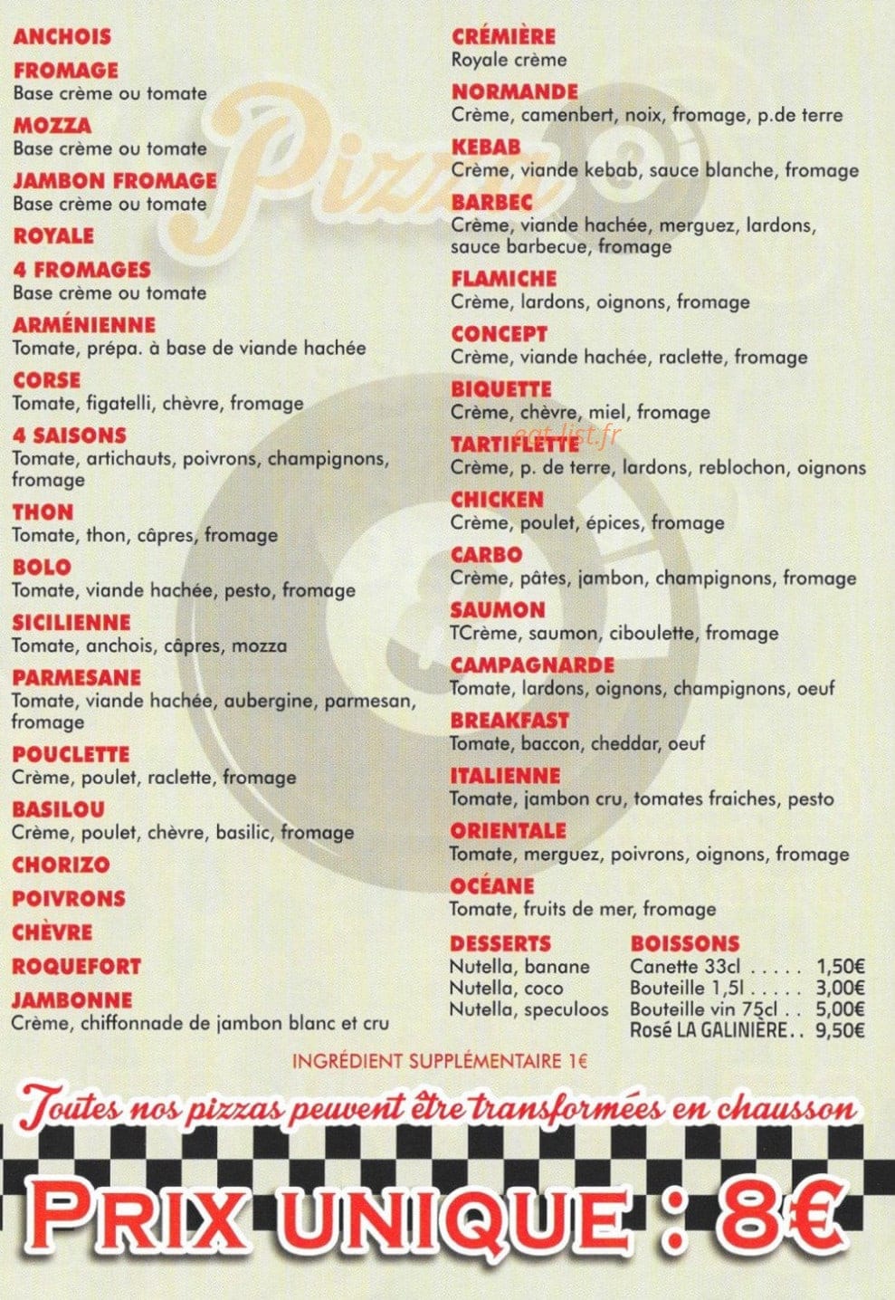 Pizza 8 — carte page 2