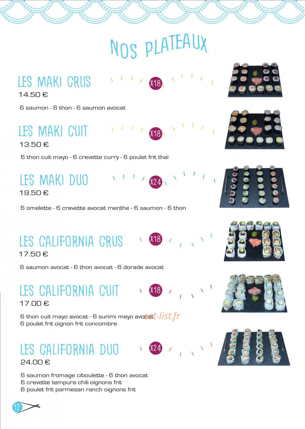 Anh Sushi — carte page 12
