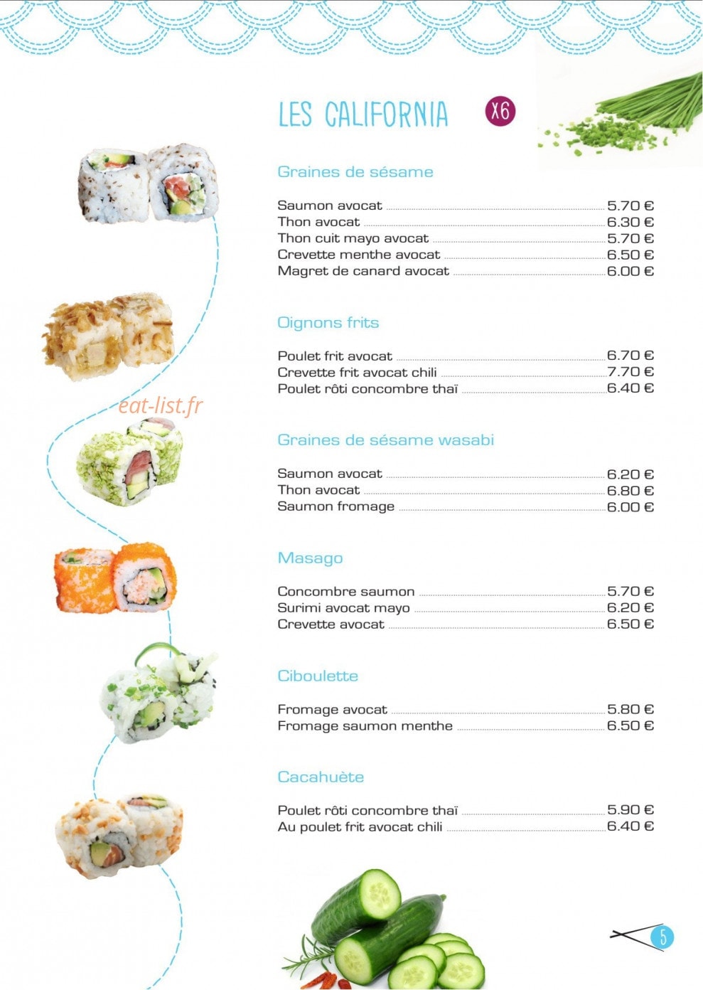 Anh Sushi — carte page 5