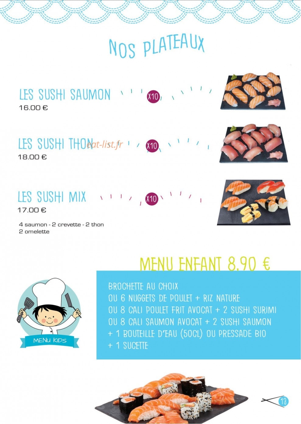 Anh Sushi — carte page 13