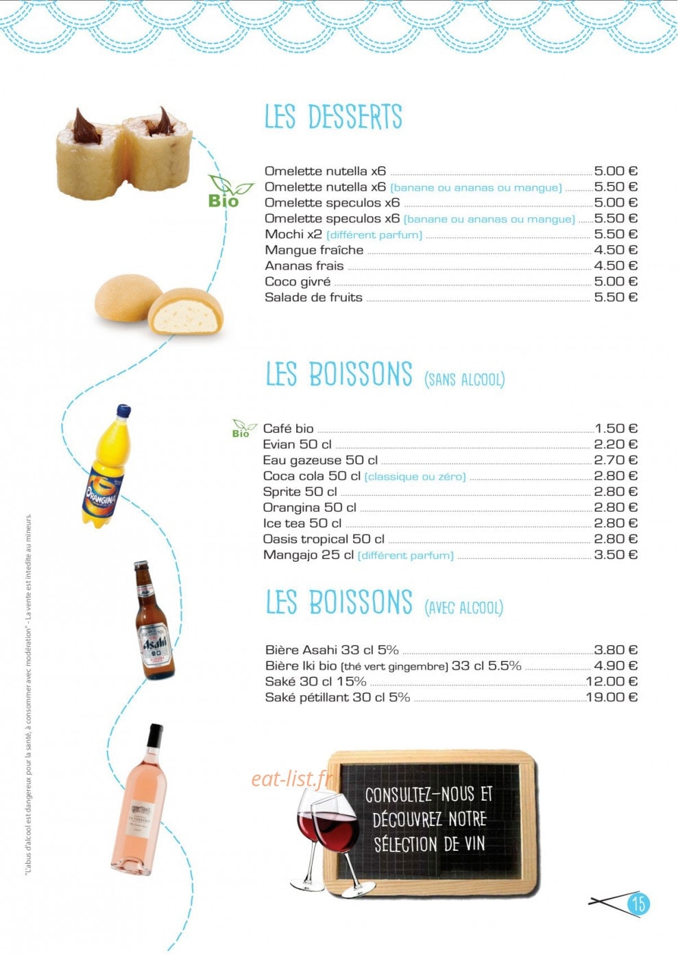 Anh Sushi — carte page 15