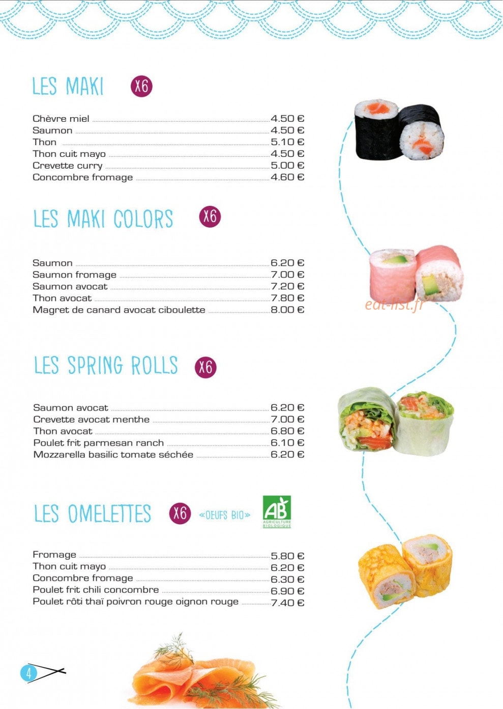 Anh Sushi — carte page 4